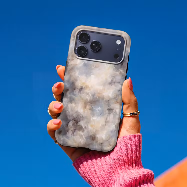 Telefoonhoesje Toughcase - Abstract - Wolken - Sfeervol - Beige - Grijs — 2