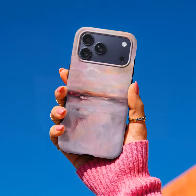 Telefoonhoesje Toughcase - Landschap - Zonsondergang - Abstract - Modern - Roze — 2