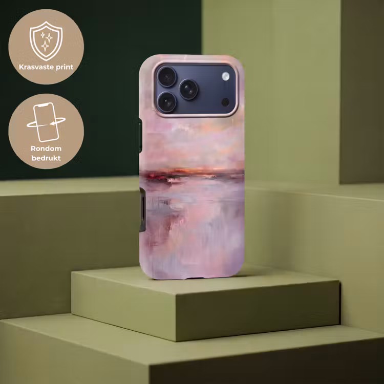 Telefoonhoesje Toughcase - Landschap - Zonsondergang - Abstract - Modern - Roze — 7