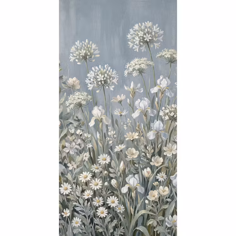 Behang - Bloemen - Botanisch - Blauw — 2