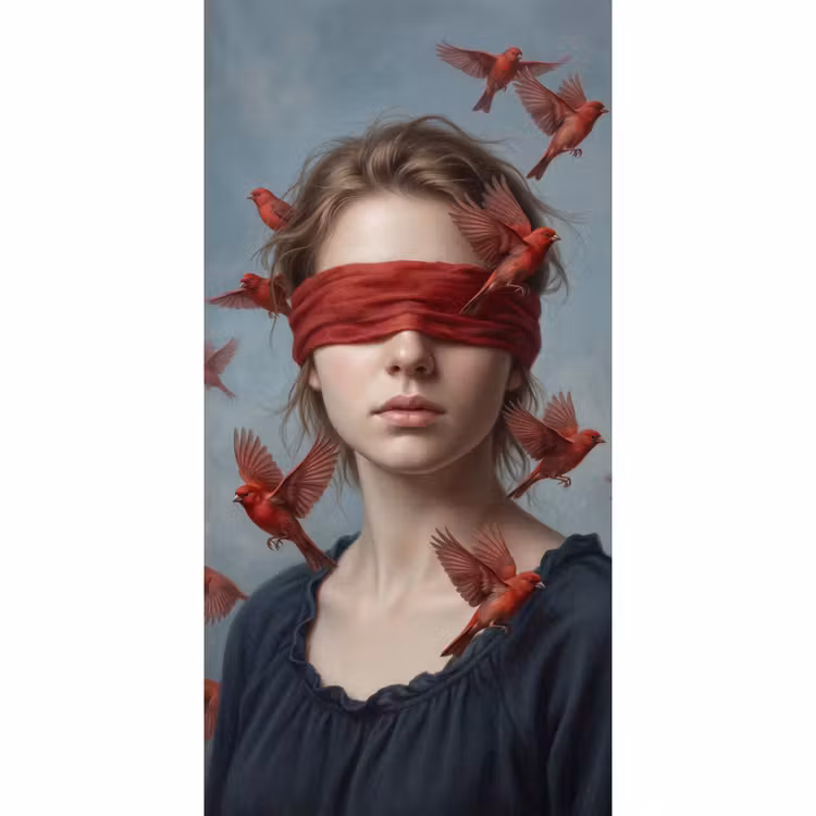 Behang - Portret - Krachtig - Rood — 2