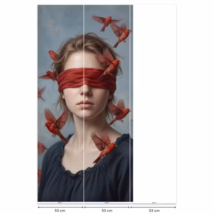 Behang - Portret - Krachtig - Rood — 6