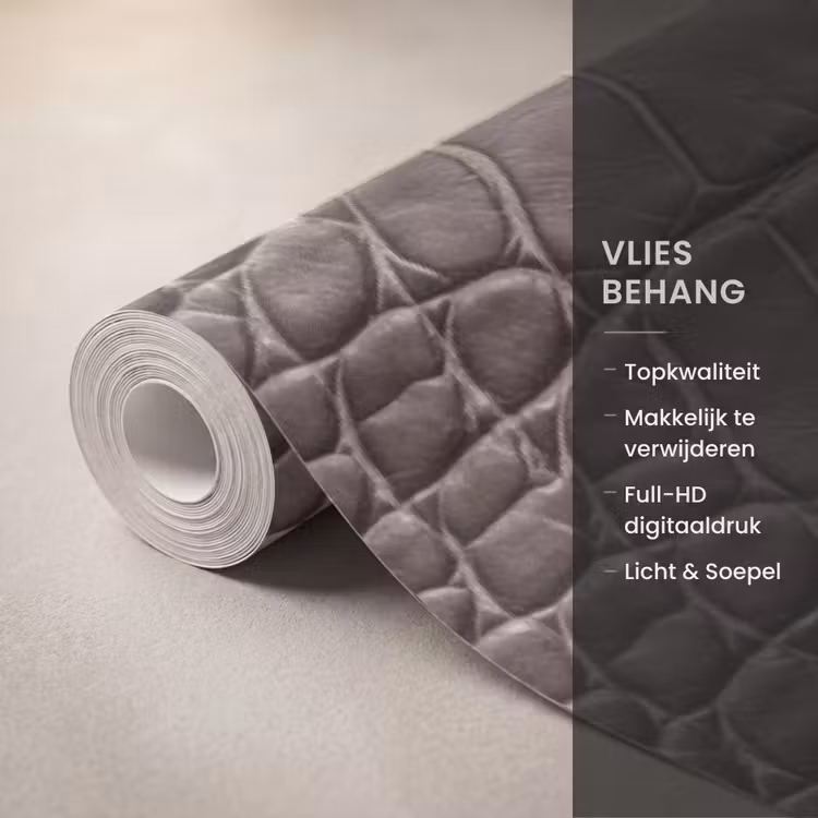 Behang - Leer - Krokodil - Mat — 3