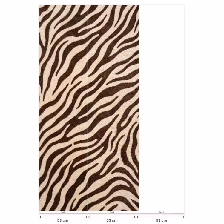 Behang - Zebra - Strepen - Bruin — 6