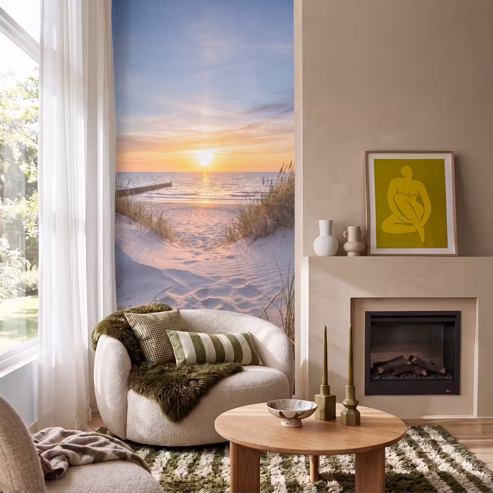 Behang - Strand - Zonsondergang - Natuur - Landschap — 1