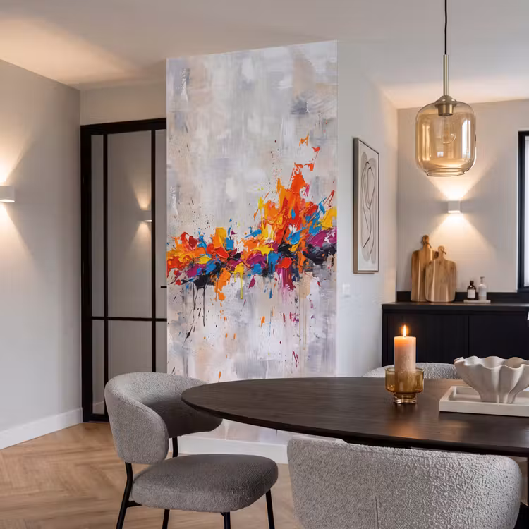 Behang - Abstract - Schilderij - Kleurrijk - Dynamisch — 5