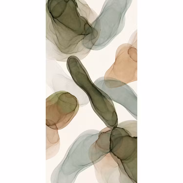 Behang - Abstract - Vormen - Modern - Kunst - Groen - Bruin — 2