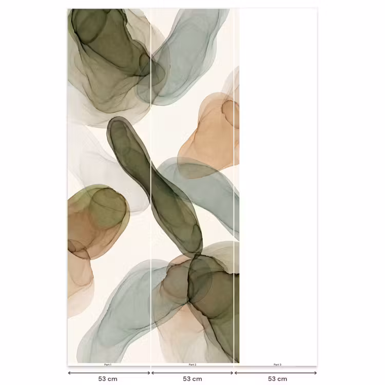 Behang - Abstract - Vormen - Modern - Kunst - Groen - Bruin — 6