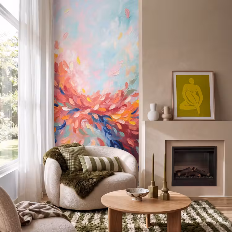 Behang - Bloemen - Abstract - Kunst - Modern — 1