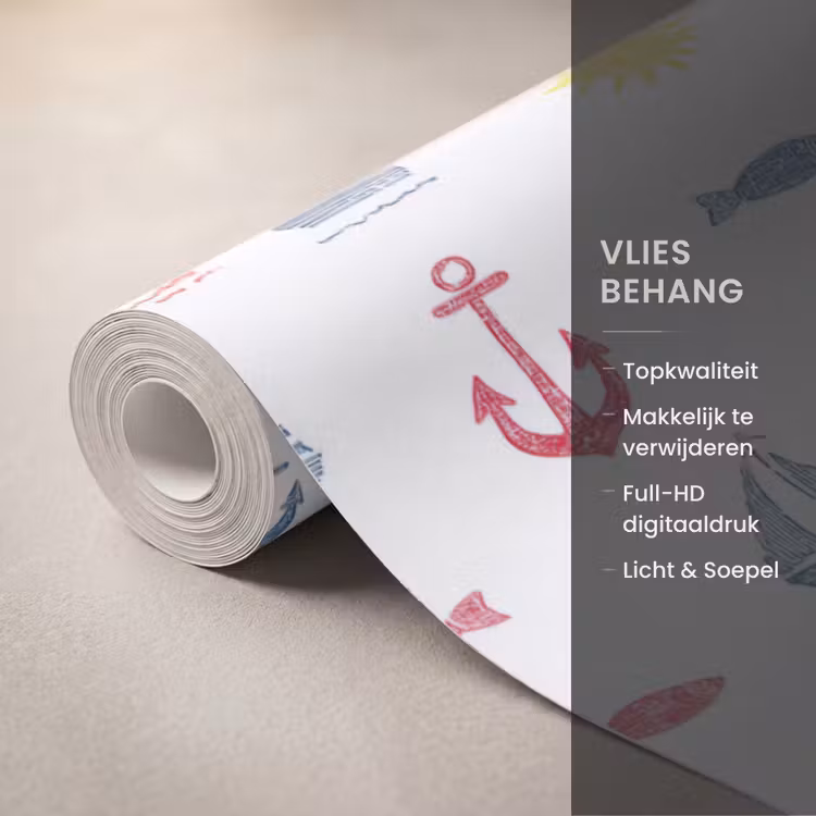 Behang - Nautisch - Illustraties - Kleurrijk — 3