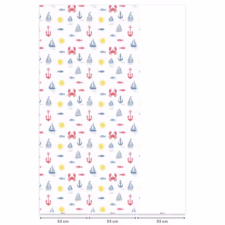 Behang - Nautisch - Illustraties - Kleurrijk — 6