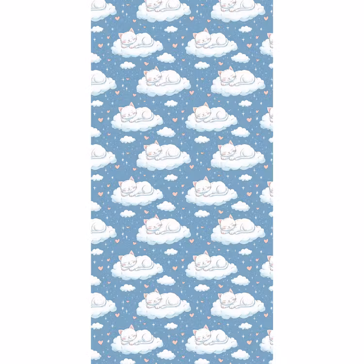 Behang - Kitten - Wolken - Blauw — 2