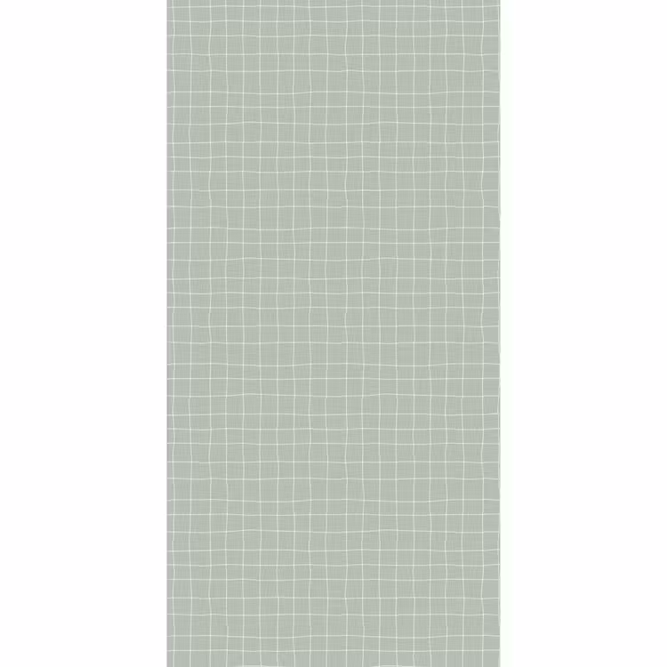Behang - Ruitpatroon - Golvend - Groen — 2