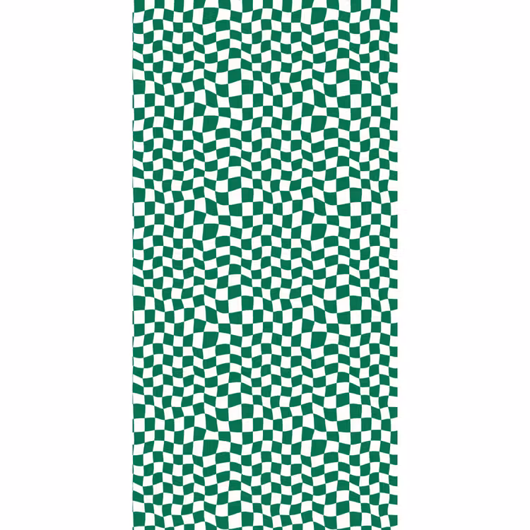 Behang - Schaakbord - Golvend - Groen — 2