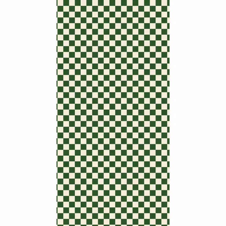 Behang - Schaakbord - Patroon - Groen — 2