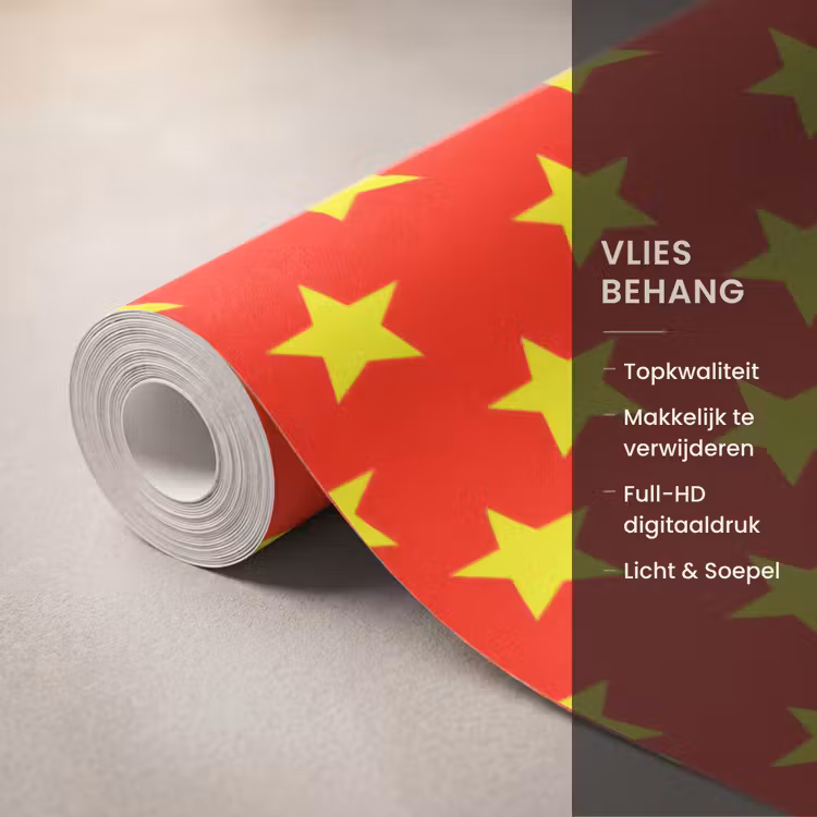 Behang - Ster - Patroon - Geel — 3
