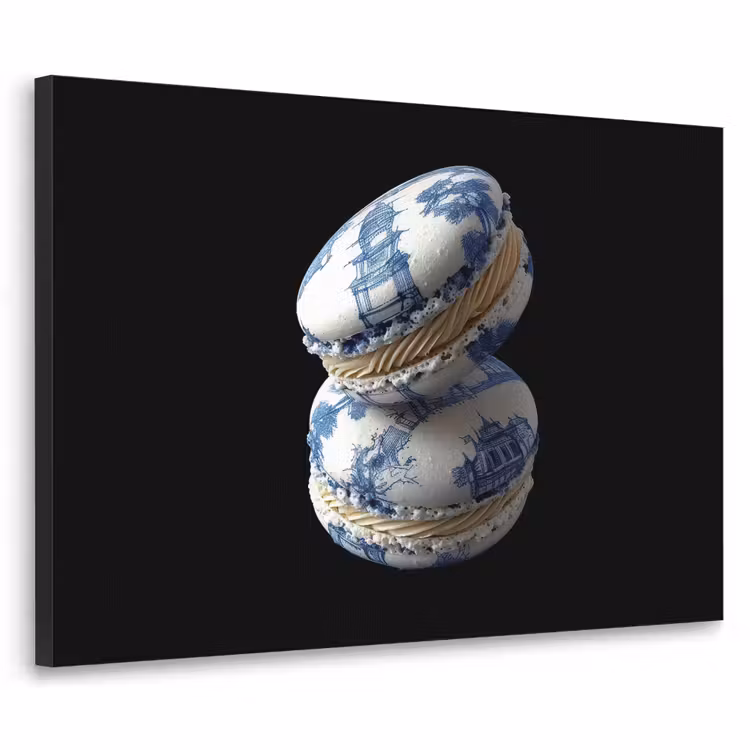Art Frame - Eten - Macarons - Delfts blauw - Koekjes — 1