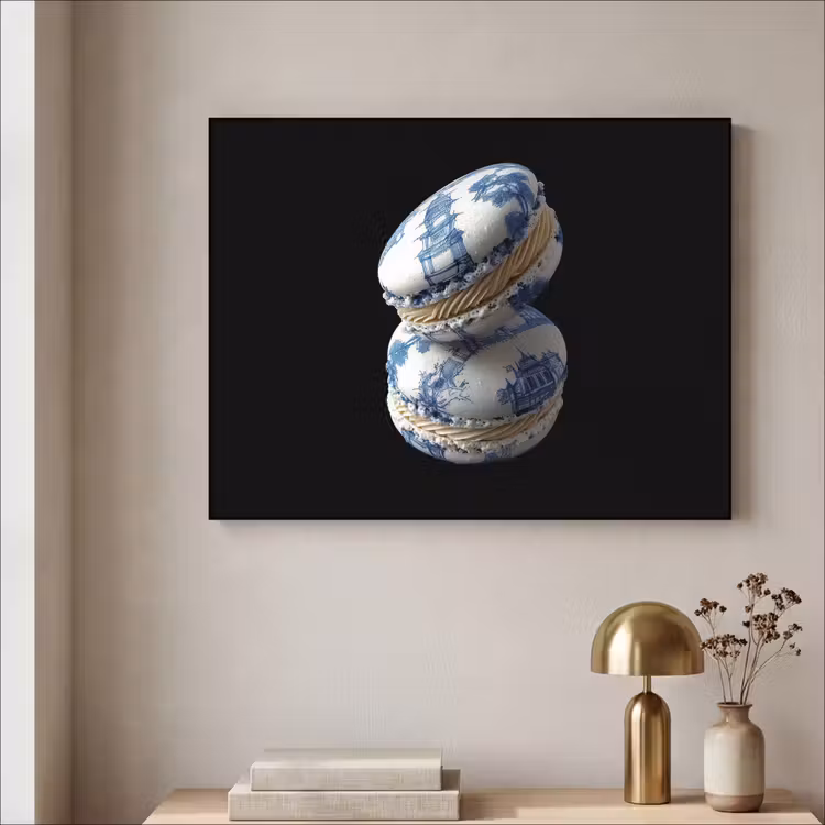 Art Frame - Eten - Macarons - Delfts blauw - Koekjes — 5