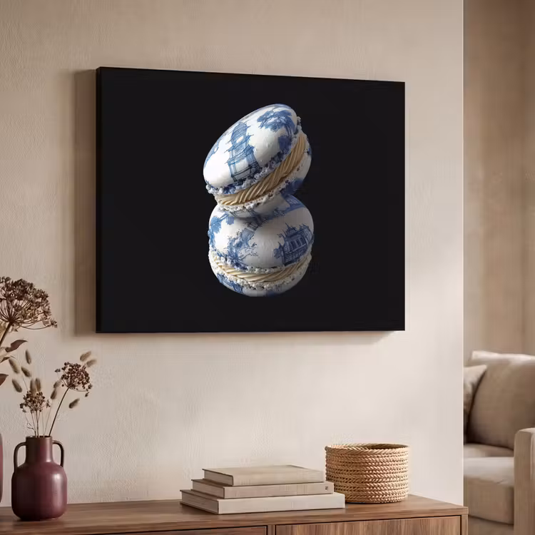 Art Frame - Eten - Macarons - Delfts blauw - Koekjes — 7