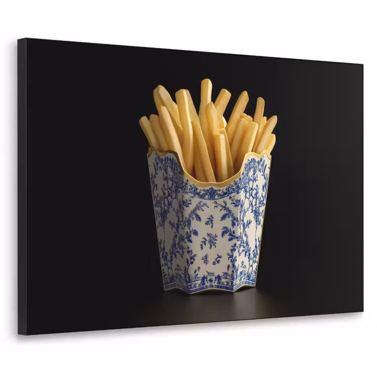 Art Frame - Friet - Porselein - Delfts blauw - Eten — 1
