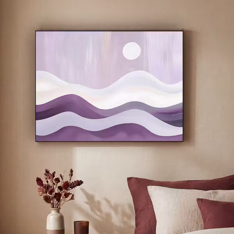 Art Frame - Golven - Heuvels - Abstract - Paars — 3