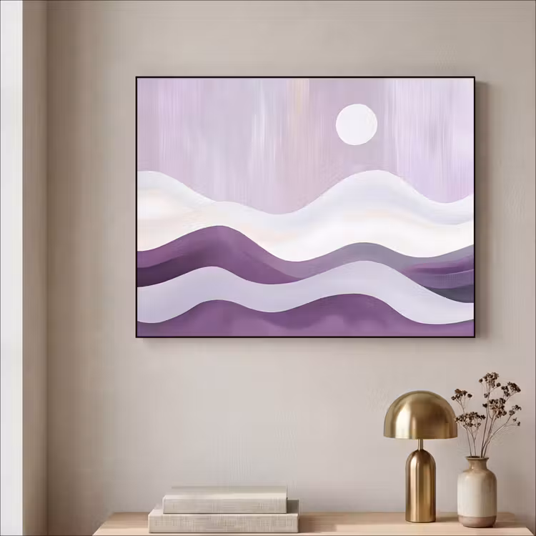 Art Frame - Golven - Heuvels - Abstract - Paars — 5