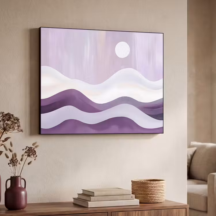 Art Frame - Golven - Heuvels - Abstract - Paars — 7
