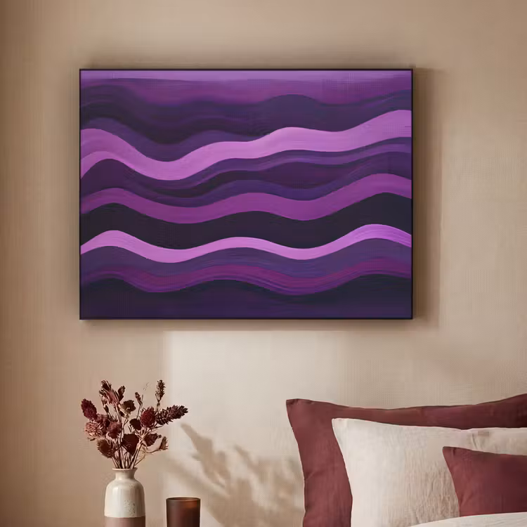 Art Frame - Lijnen - Golven - Paars - Abstract — 3