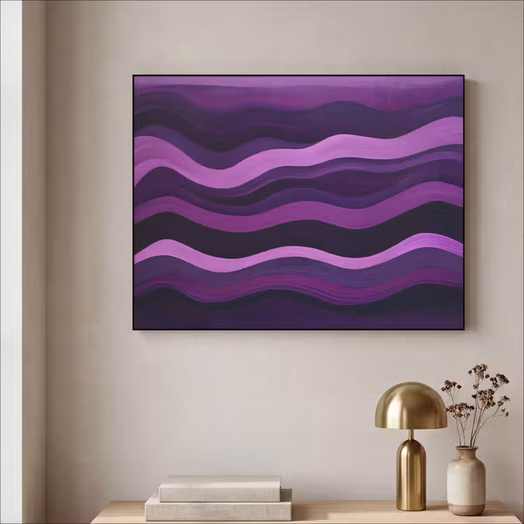 Art Frame - Lijnen - Golven - Paars - Abstract — 5