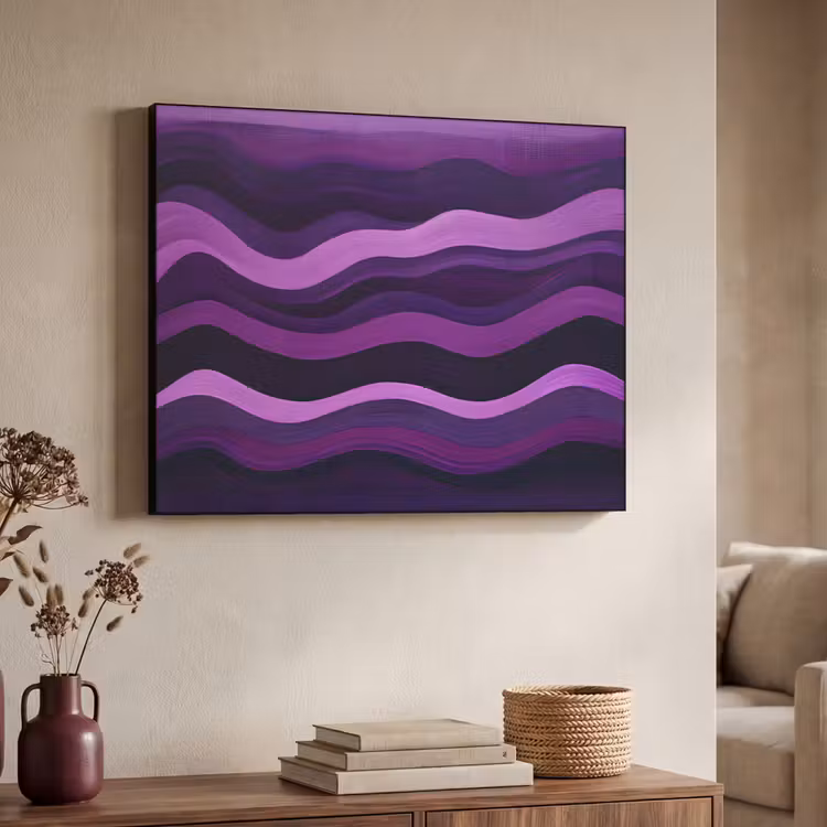 Art Frame - Lijnen - Golven - Paars - Abstract — 7