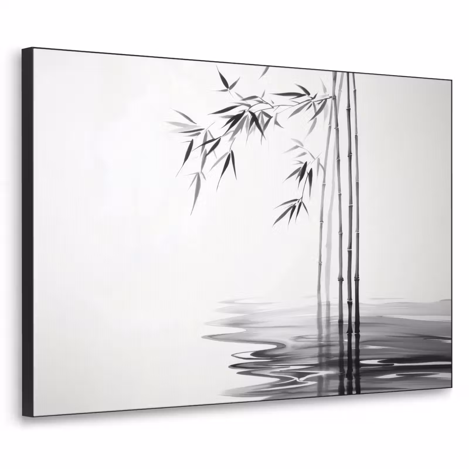 Art Frame - Bamboestammen - Water - Minimalistisch - Wit — 1