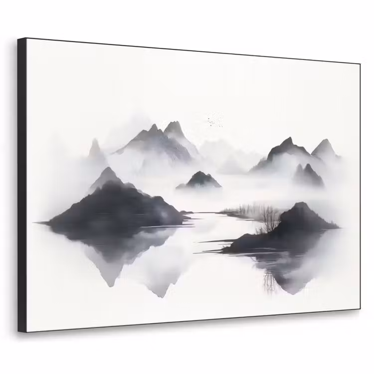 Art Frame - Bergen - Mistig - Water - Wit — 1