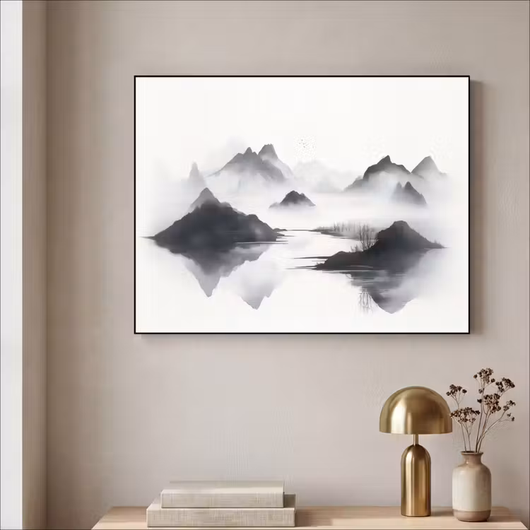 Art Frame - Bergen - Mistig - Water - Wit — 5