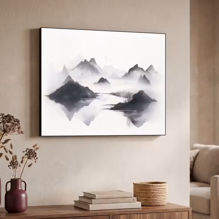 Art Frame - Bergen - Mistig - Water - Wit — 7