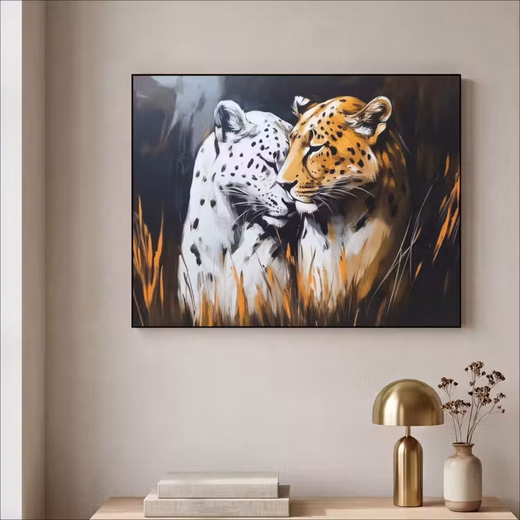 Art Frame - Luipaard - Oranje - Wit - Gras — 5