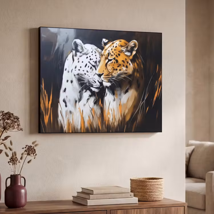 Art Frame - Luipaard - Oranje - Wit - Gras — 7