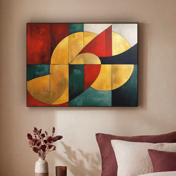Art Frame - Abstract - Kerst - Goud - Rood - Groen — 3