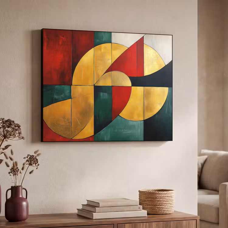Art Frame - Abstract - Kerst - Goud - Rood - Groen — 7