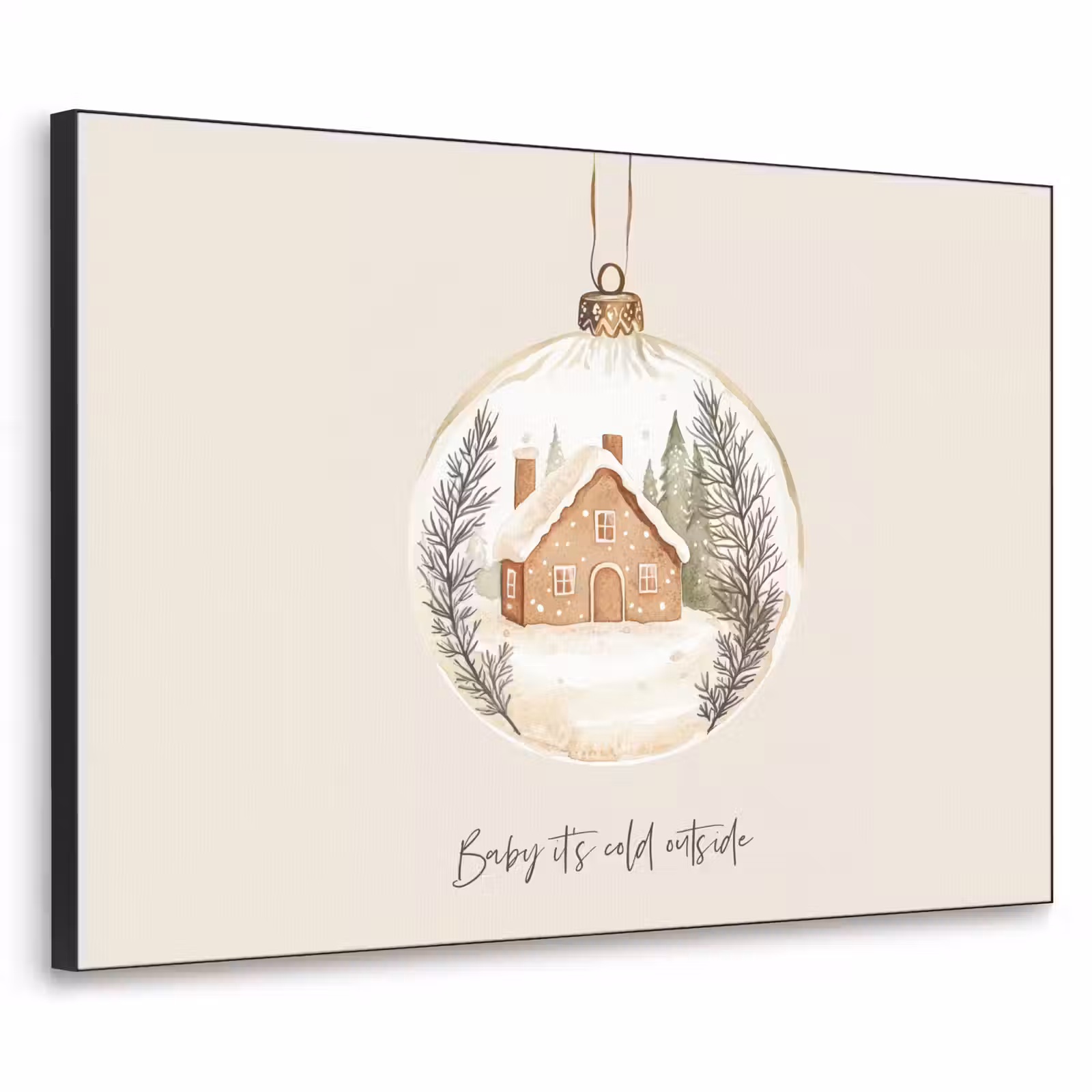 Art Frame - Quote - Winter - Kerst - Beige - Kerstbal — 1