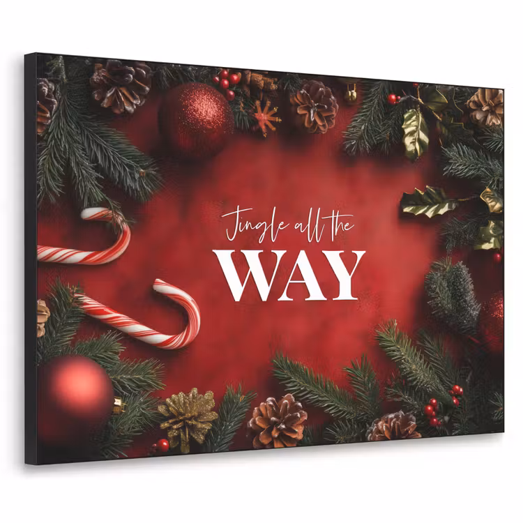 Art Frame - Kerst - Quote - Rood - Kerstballen — 1