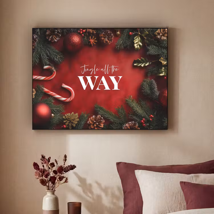 Art Frame - Kerst - Quote - Rood - Kerstballen — 3
