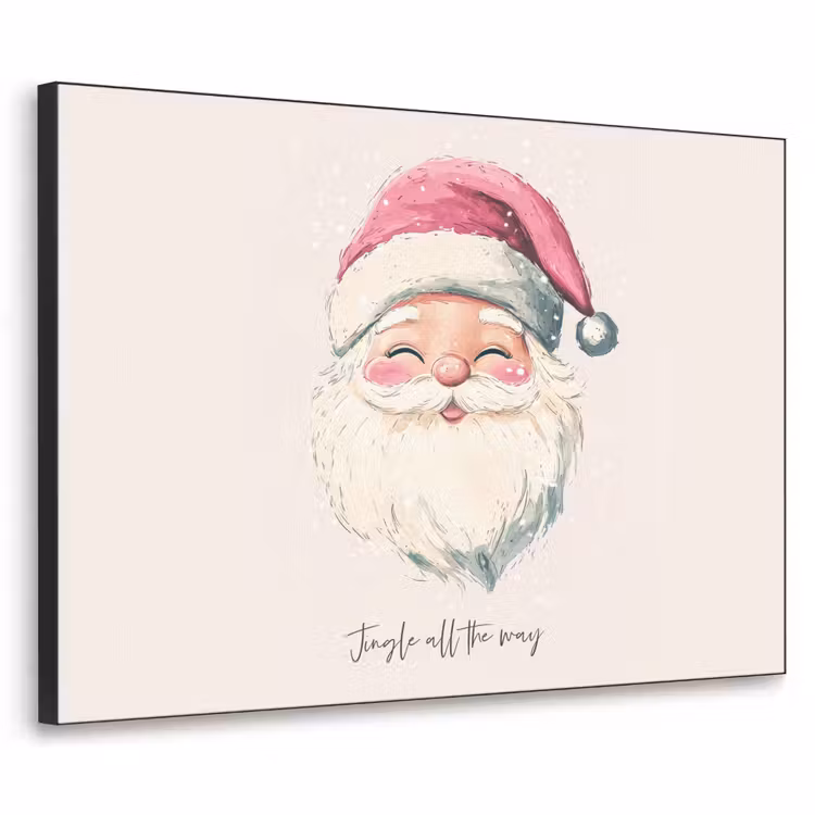 Art Frame - Kerstman - Kerst - Quote - Beige — 1