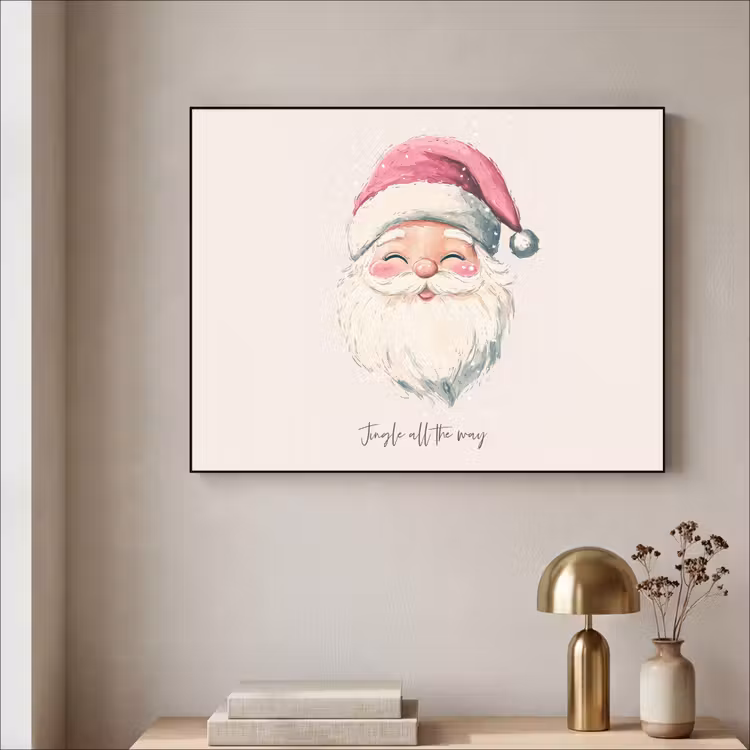 Art Frame - Kerstman - Kerst - Quote - Beige — 5