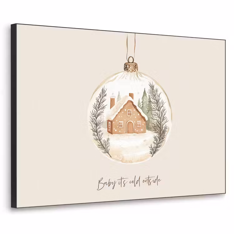 Art Frame - Quote - Winter - Kerst - Beige - Kerstbal — 1
