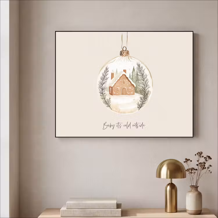 Art Frame - Quote - Winter - Kerst - Beige - Kerstbal — 5
