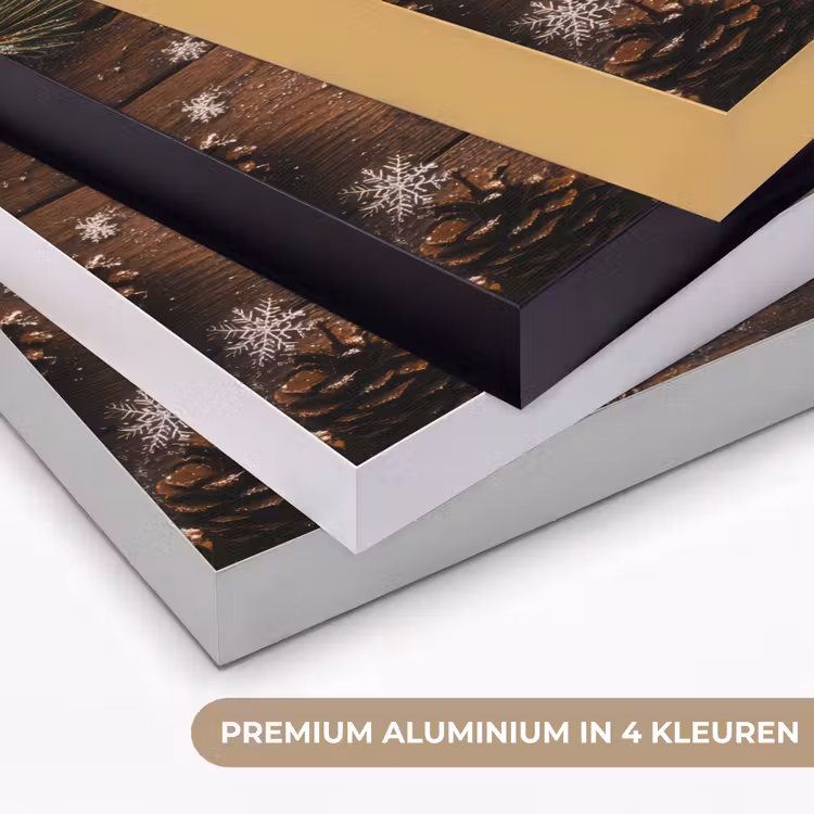 Art Frame - Sneeuw - Houtlook - Quote - Let it snow — 2