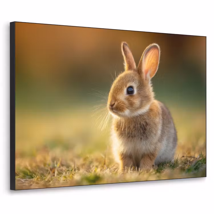 Art Frame - Konijntje - Bruin - Gras — 1