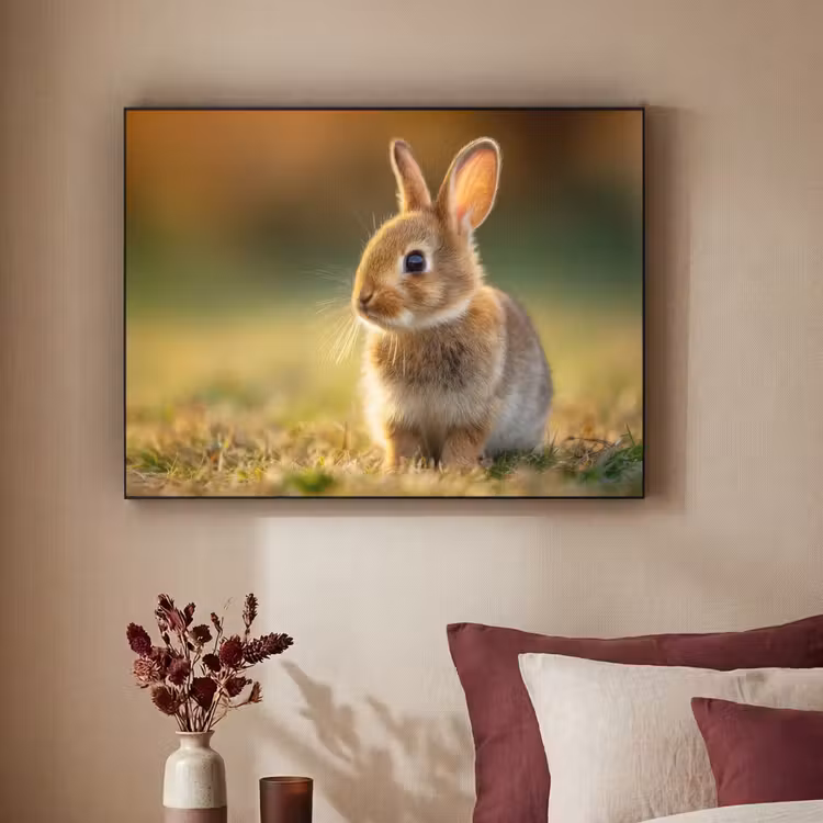 Art Frame - Konijntje - Bruin - Gras — 3