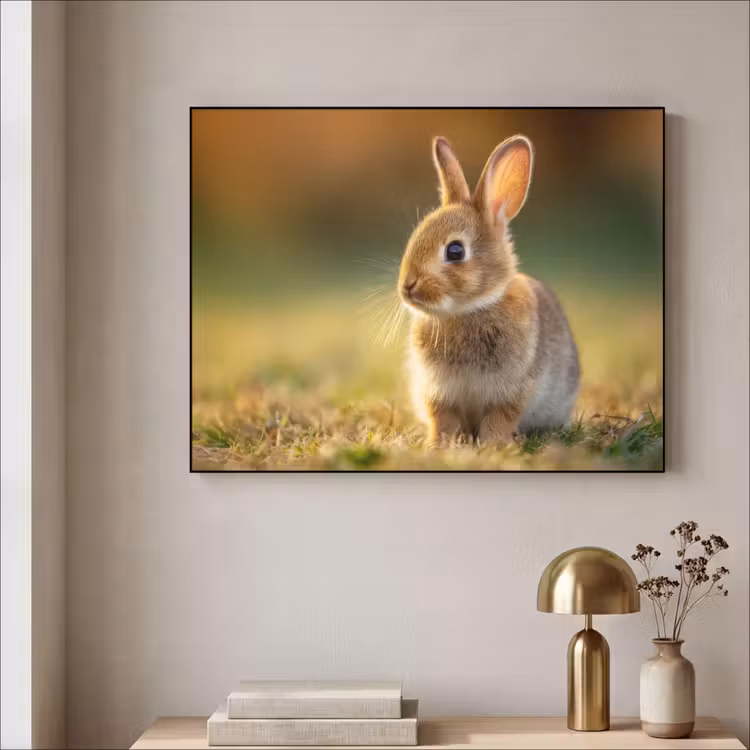 Art Frame - Konijntje - Bruin - Gras — 5