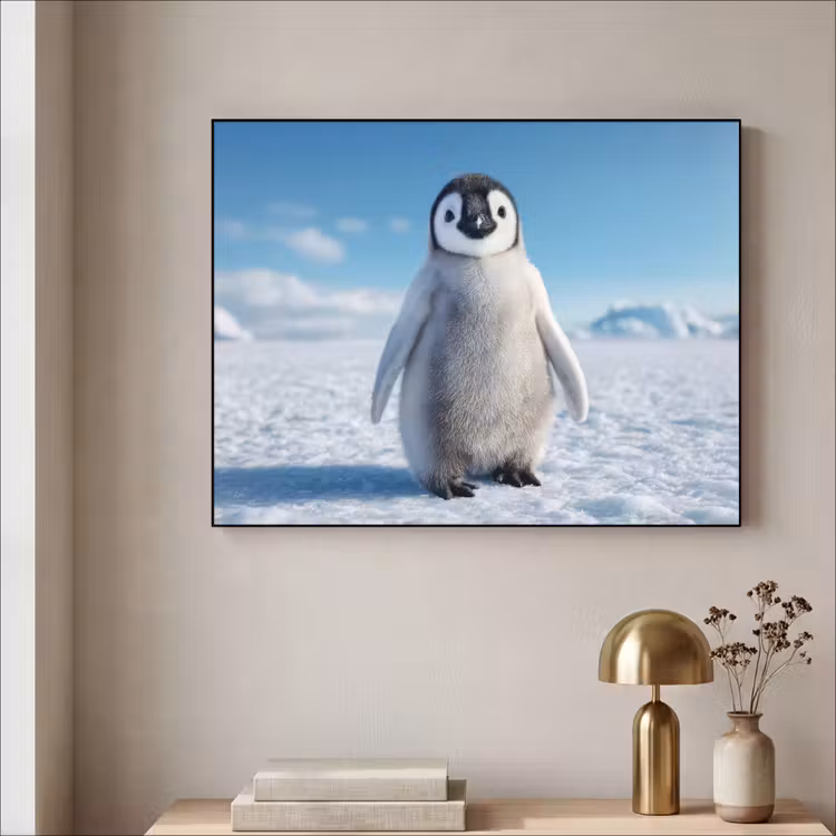 Art Frame - Pinguïn - Sneeuw - Landschap - Wit — 5